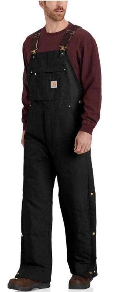 Carhartt M's Firm Duck Insulated Bib Overall Black, view: 2