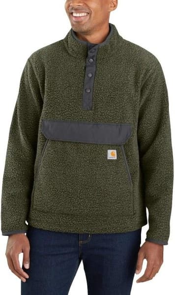 Carhartt M's Relaxed Fit Pile Fleece Pullover Basil Heather, view: 1