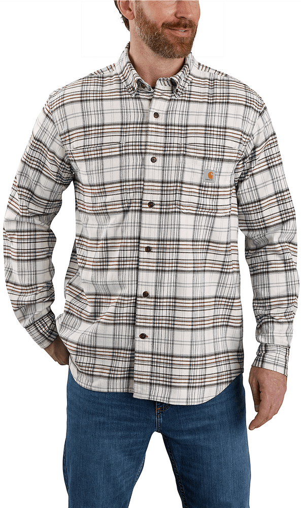 Carhartt M's Midweight Flannel L/S Plaid Shirt Malt, view: 1