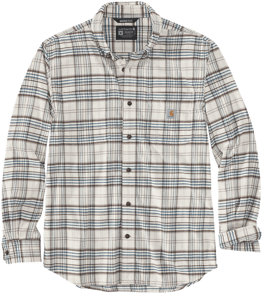 Carhartt M's Midweight Flannel L/S Plaid Shirt Malt, view: 0
