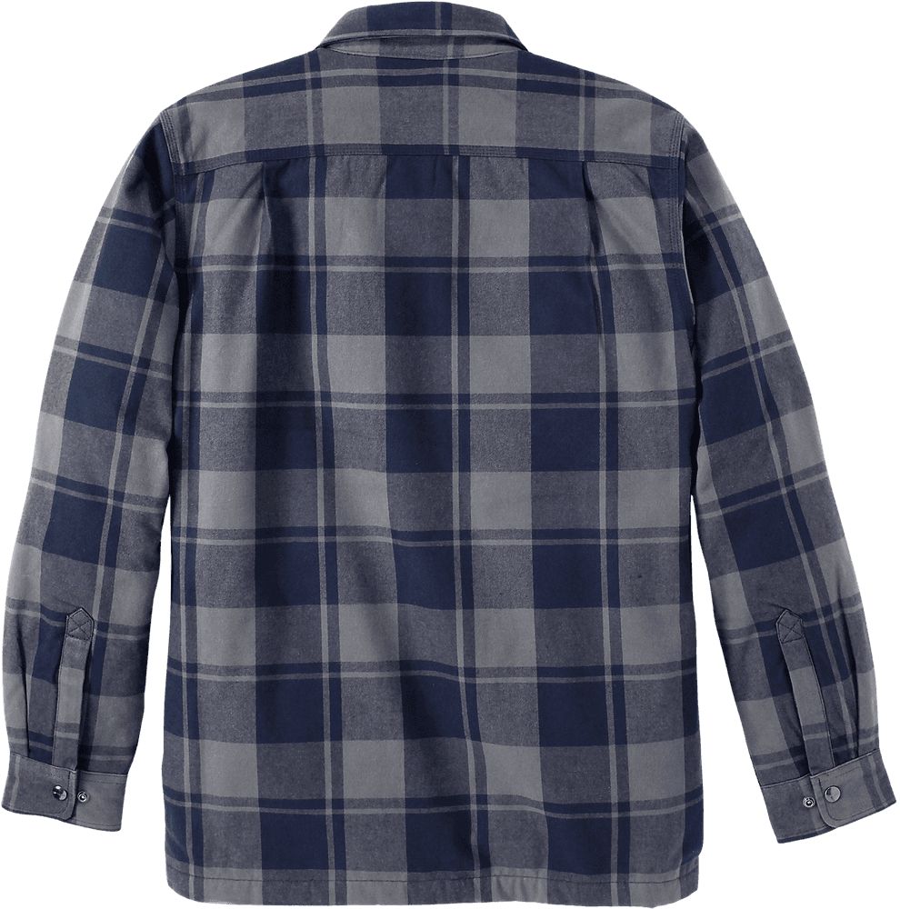 Carhartt M's Flannel Sherpa Lined Shirt Jacket Navy, view: 1