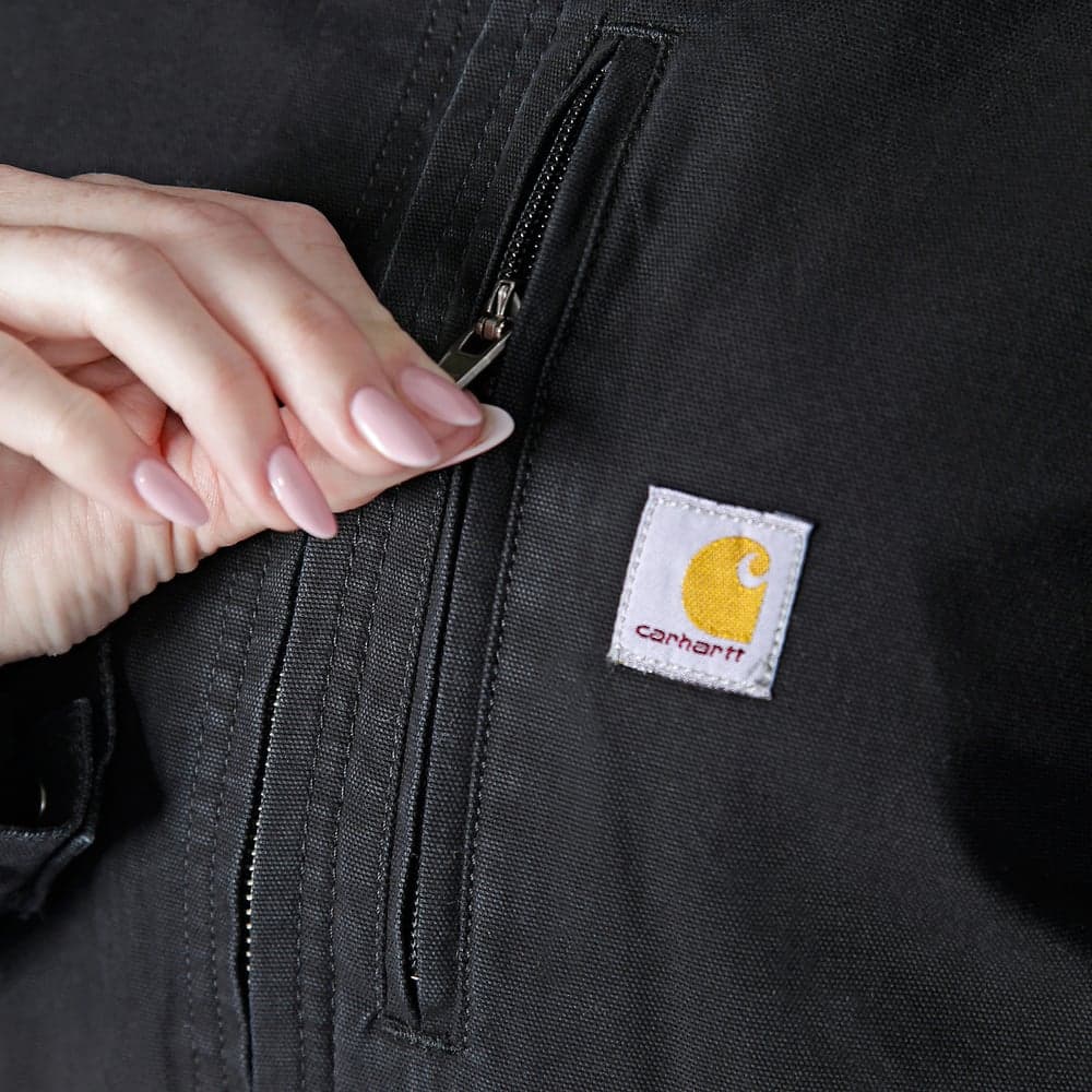 Carhartt W's Relaxed Fit Canvas Detroit Jacket Black, view: 6