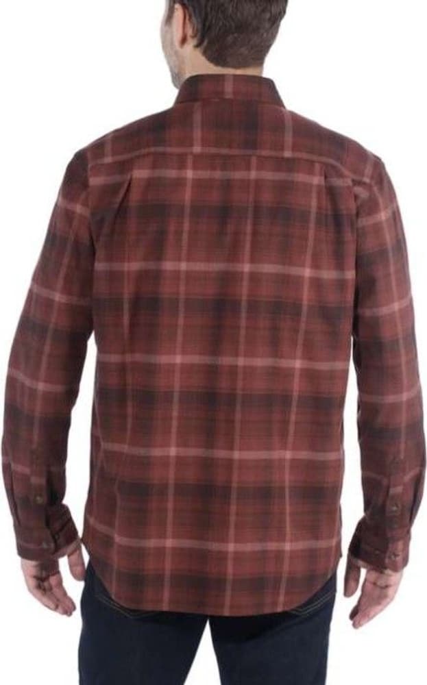 Carhartt M's L/S Rugged Flex Hamilton Plaid Shirt Dark Cedar, view: 3