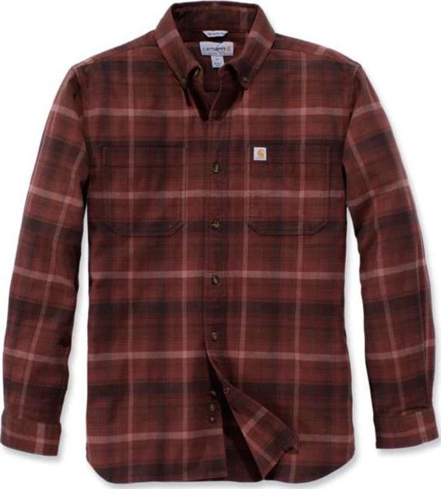 Carhartt M's L/S Rugged Flex Hamilton Plaid Shirt Dark Cedar, view: 0