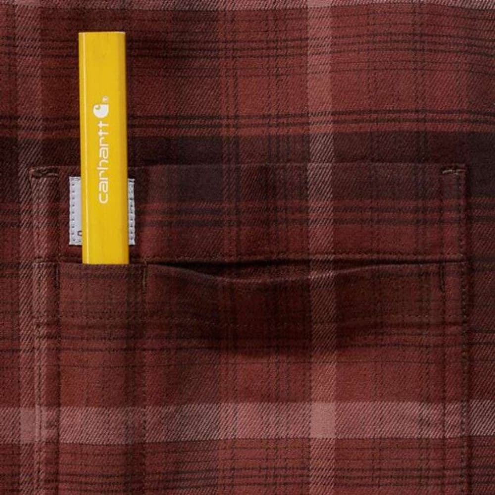 Carhartt M's L/S Rugged Flex Hamilton Plaid Shirt Dark Cedar, view: 4