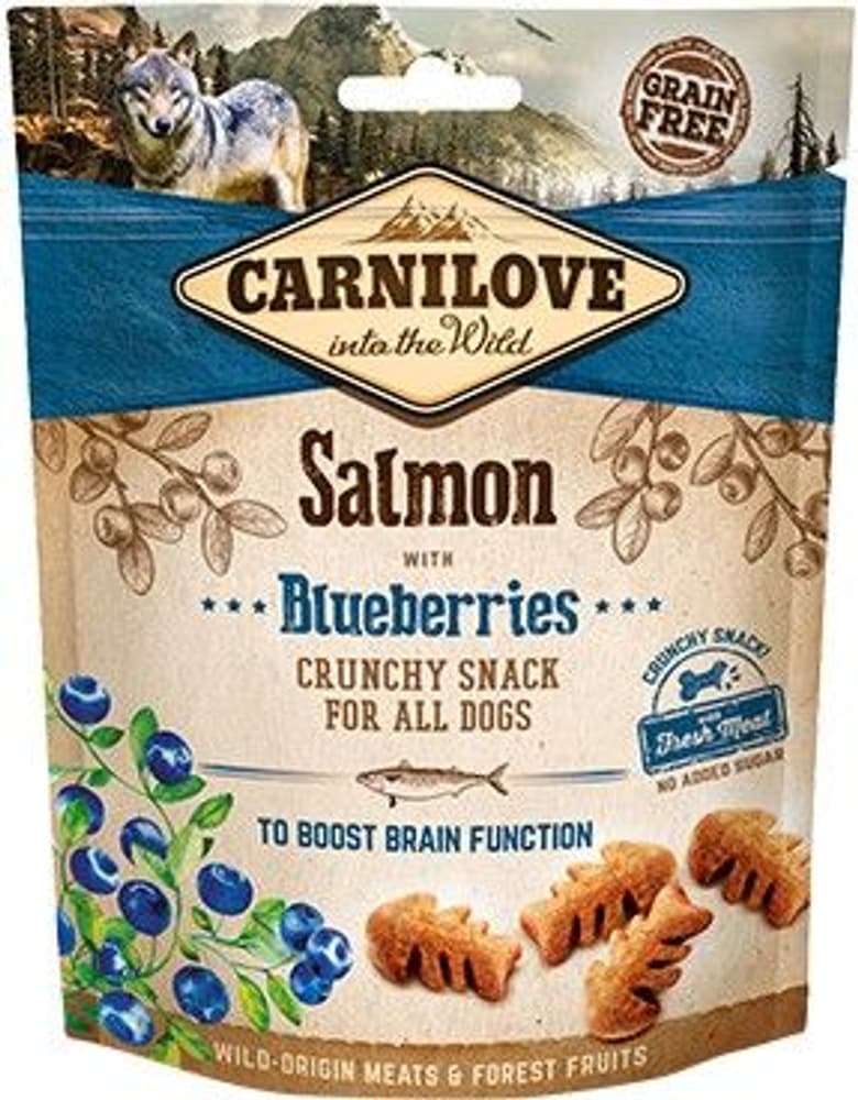 Dog Crunchy Snack Salmon & Blueberries 200 g, view: 0