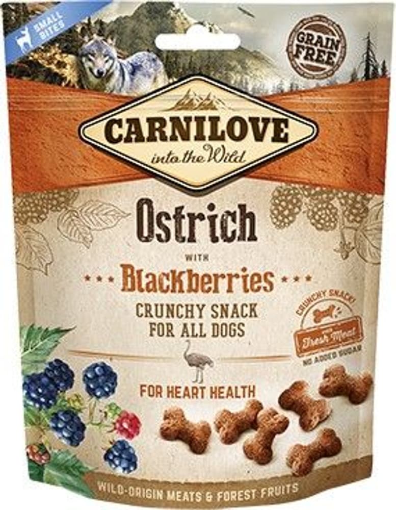 Dog Crunchy Snack Ostrich & Blackberries 200 g, view: 0