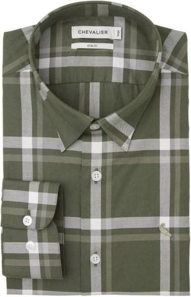 Elcot Shirt Men Pine Green Checked, view: 1