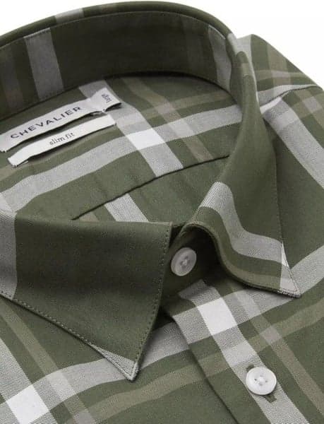Elcot Shirt Men Pine Green Checked, view: 2