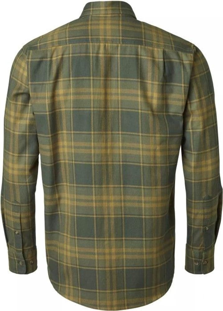 Ash Flannel Shirt Men Dark Green Checked, view: 1