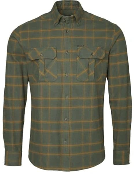 Hawk Flannel Shirt Men Leaf Green, view: 0