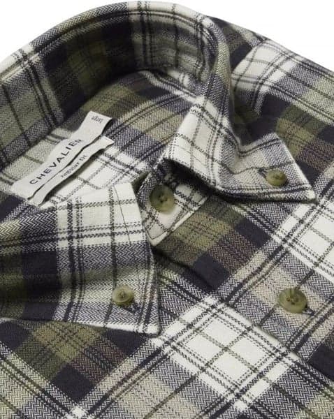 Drive Flannel Shirt Men Navy Checked, view: 3