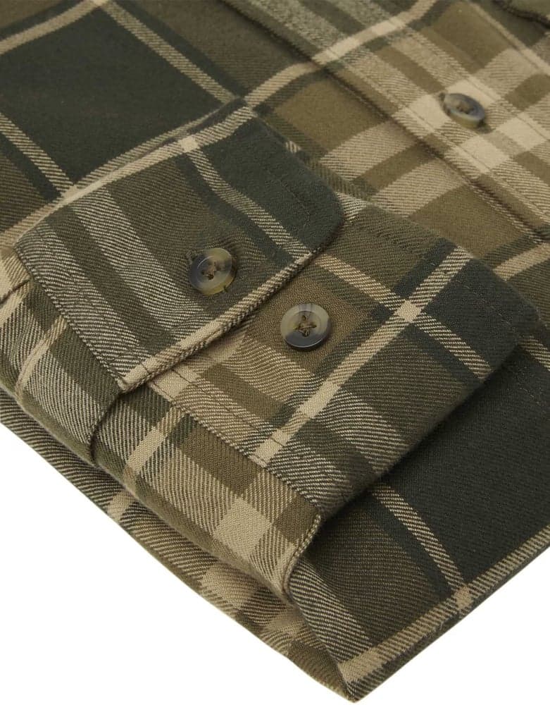 Heron Flannel Shirt Men Evergreen Checked, view: 3