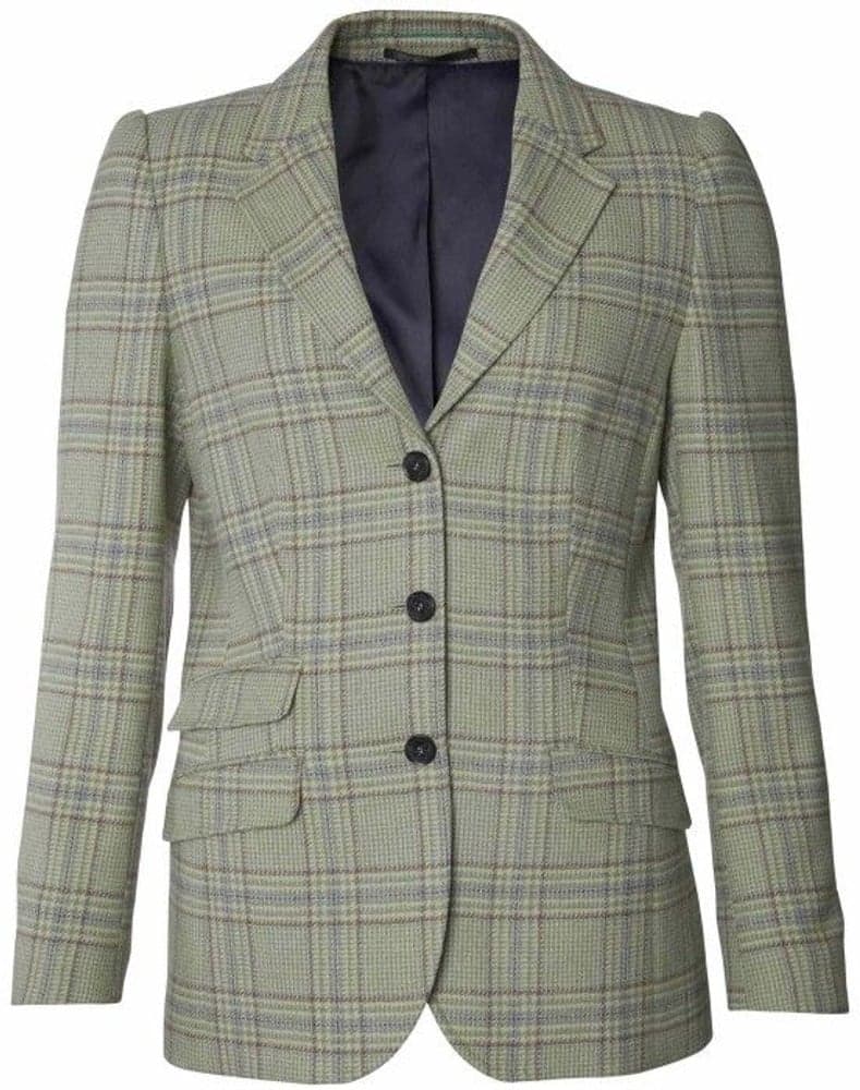 Advie Tweed Blazer Women Willow Green Checked, view: 0