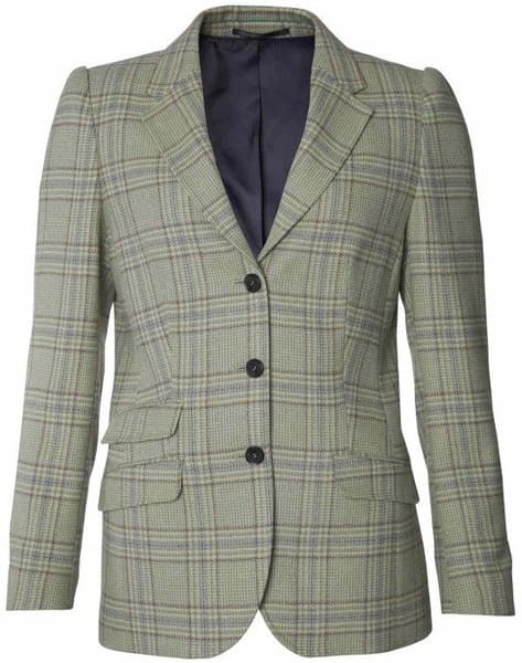 Advie Tweed Blazer Women Willow Green Checked, view: 0