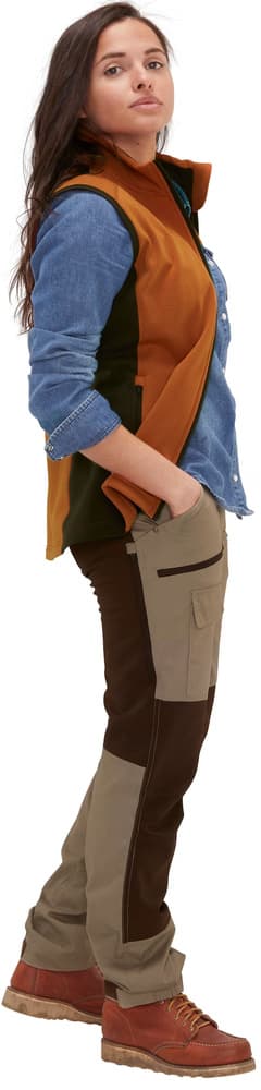 Lenzie Fleece Vest Women Orange/Brown, view: 3