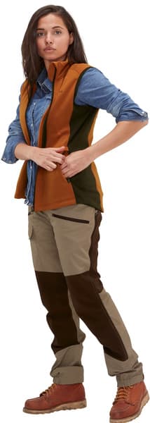 Lenzie Fleece Vest Women Orange/Brown, view: 1