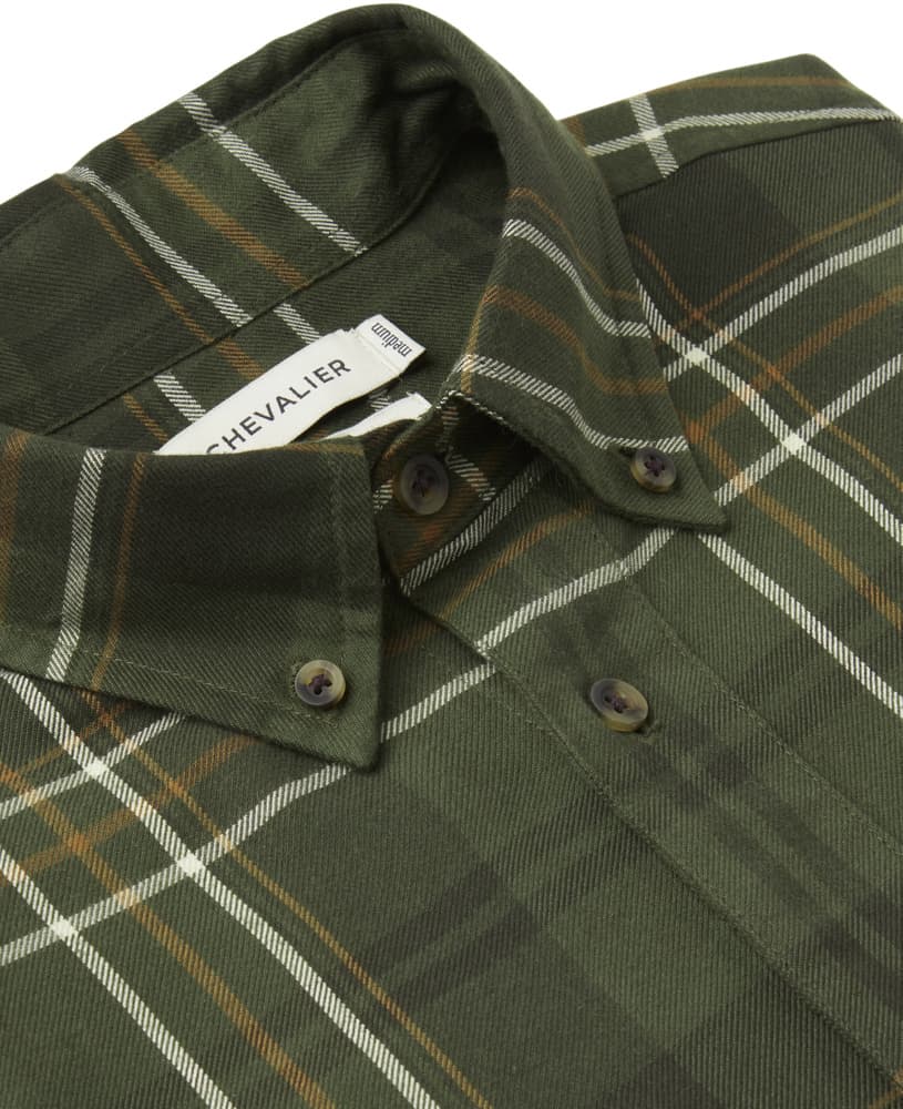 Willow Flannel Shirt Men Shamrock Green Checked, view: 3