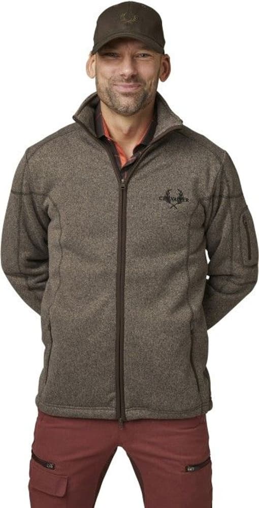 Chester Fleece Cardigan Men Brun, view: 6