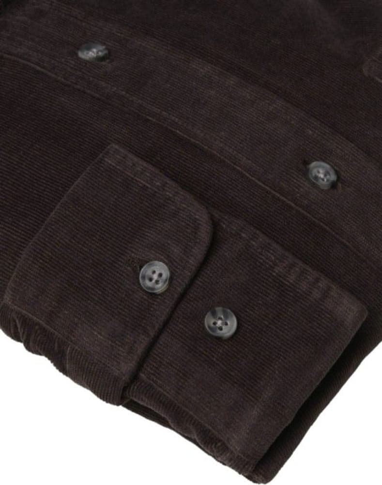 Overton Corduroy Shirt Men Leather Brown, view: 3