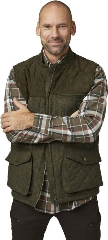 Warwick Quilt Waistcoat Men Green, view: 2