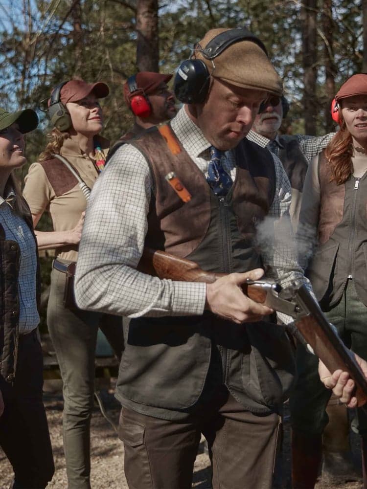 Luton Shooting Fit Shirt Men Stormy Blue Tattersall, view: 4