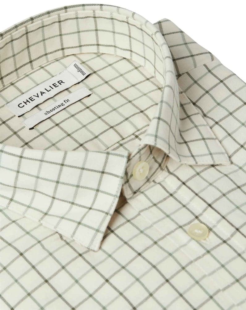 Luton Shooting Fit Shirt Men Hunter Green Tattersall, view: 2