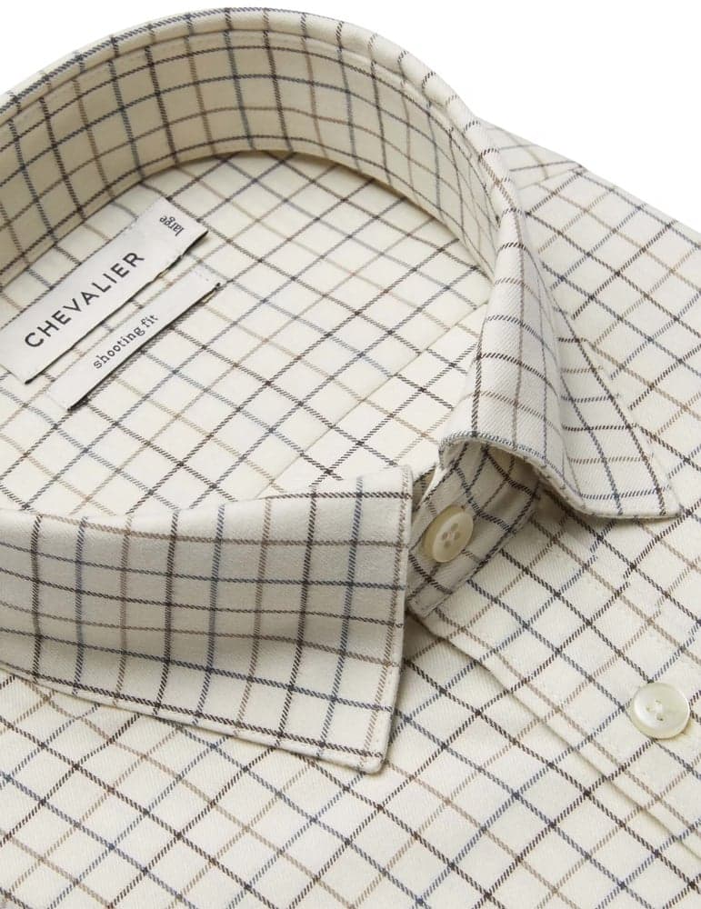 Luton Shooting Fit Shirt Men Stormy Blue Tattersall, view: 2