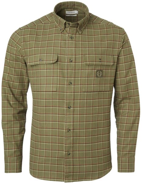 Heron Flannel Shirt Men Field Green Checked, view: 0