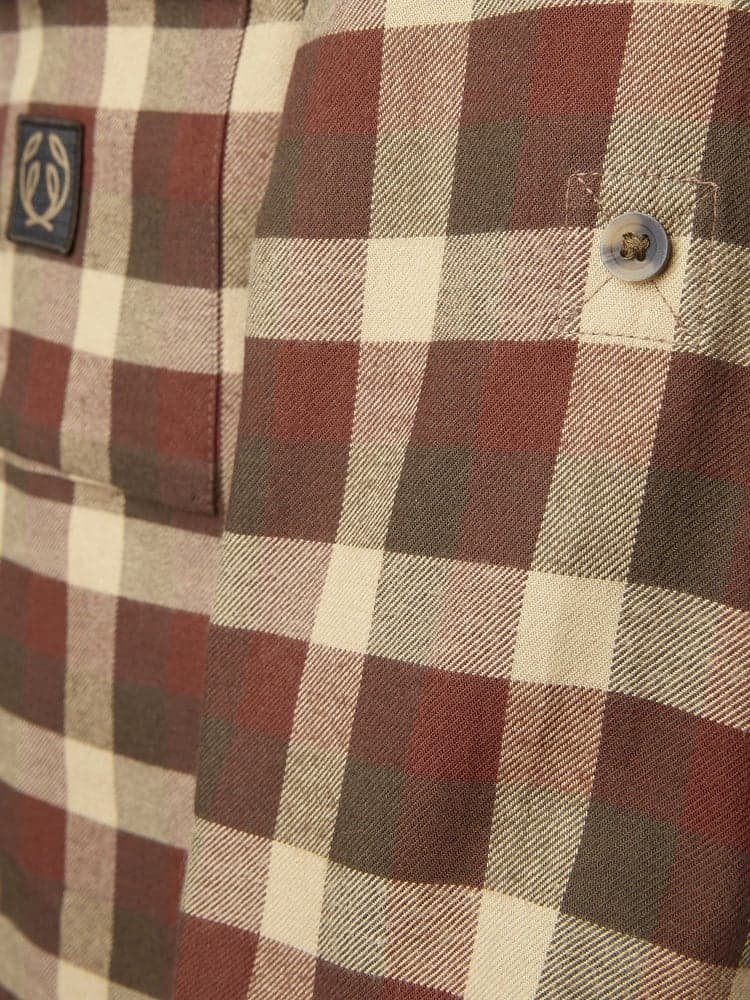 Heron Flannel Shirt Men Holly Green Checked, view: 4