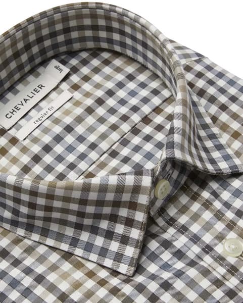 Belmont Regular Fit Shirt Men Leather Brown, view: 2