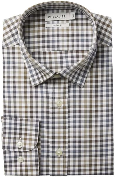 Belmont Regular Fit Shirt Men Leather Brown, view: 1