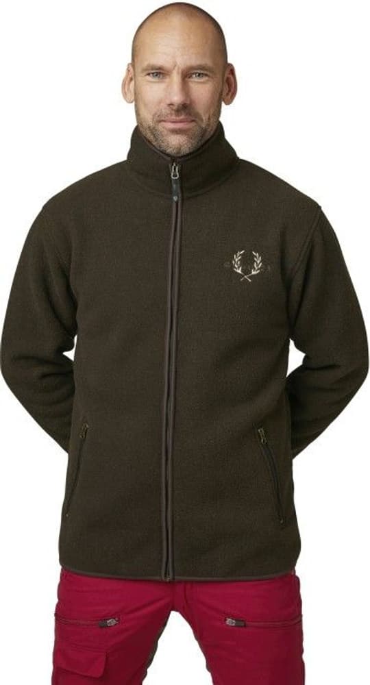 Mainstone Fleece Cardigan Men Brown, view: 1