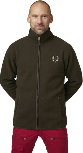 Mainstone Fleece Cardigan Men Brown, view: 1