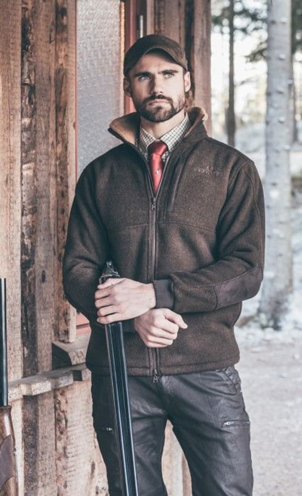 Milestone Fleece Cardigan Men Brown, view: 1