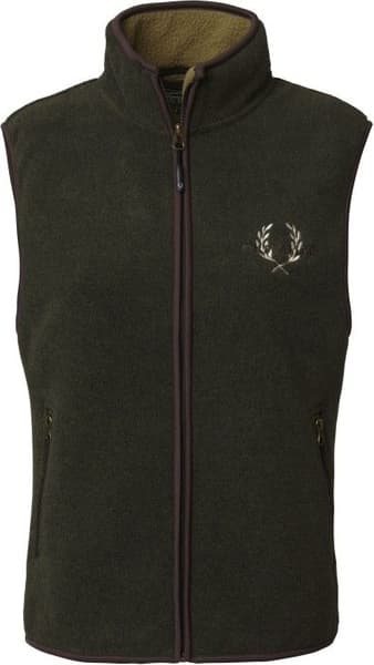 Mainstone Fleece Waistcoat Men Greenmelange, view: 0