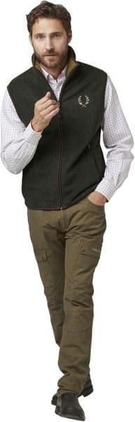 Mainstone Fleece Waistcoat Men Greenmelange, view: 2