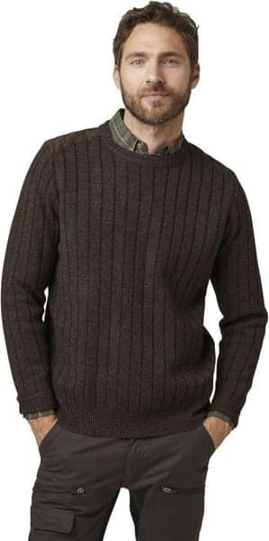 Fjord Plated Wool RN Sweater Men Brown, view: 1
