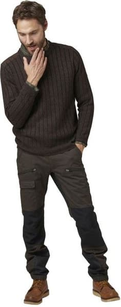 Fjord Plated Wool RN Sweater Men Brown, view: 2