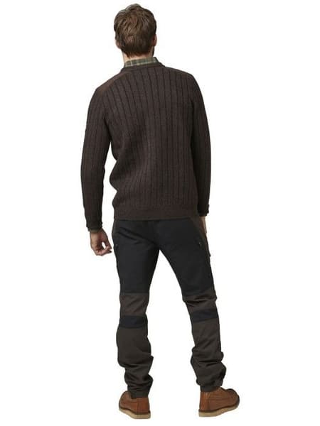 Fjord Plated Wool RN Sweater Men Brown, view: 3