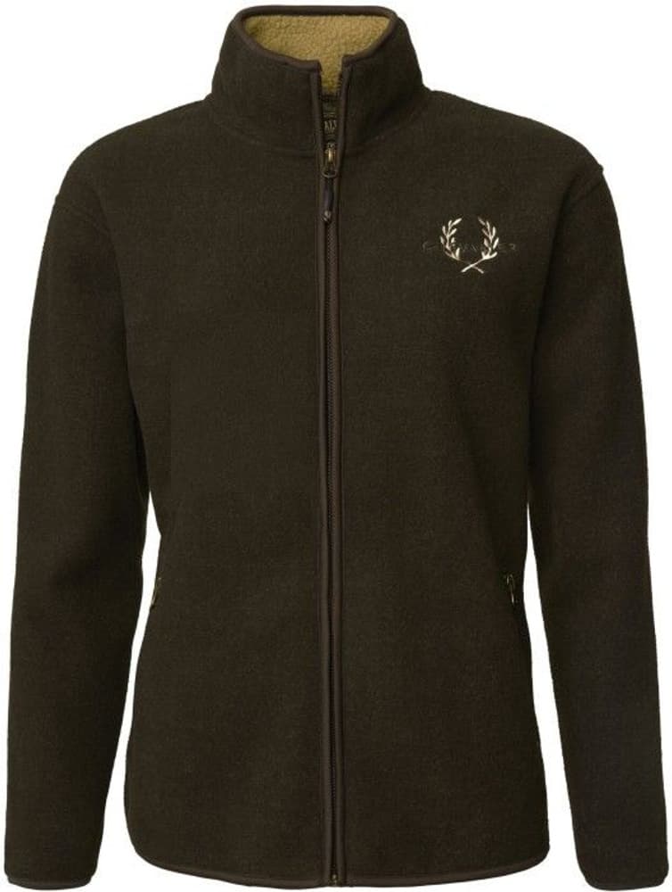 Mainstone Fleece Cardigan Women Brown Melange, view: 0