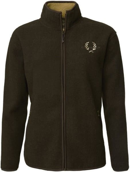 Mainstone Fleece Cardigan Women Brown Melange, view: 0