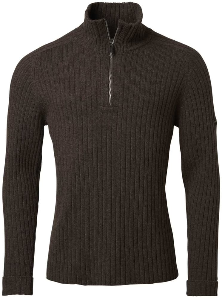 M's Antony Half Zip Wool Pullover Antler Brown, view: 0
