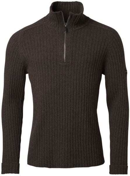 M's Antony Half Zip Wool Pullover Antler Brown, view: 0