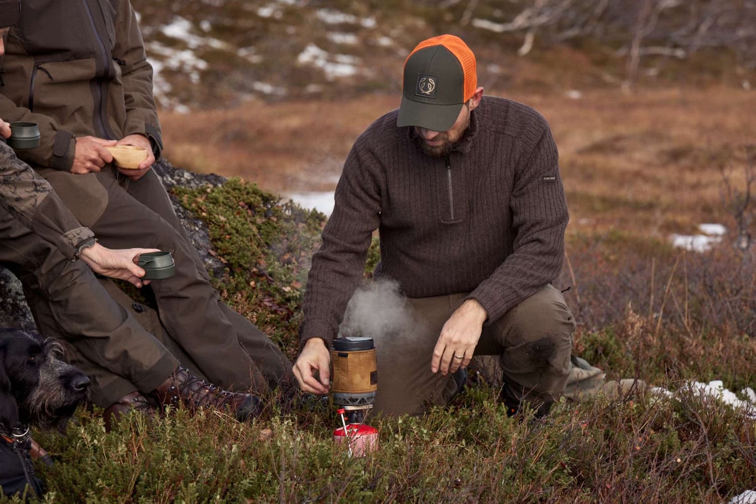 M's Antony Half Zip Wool Pullover Antler Brown, view: 3