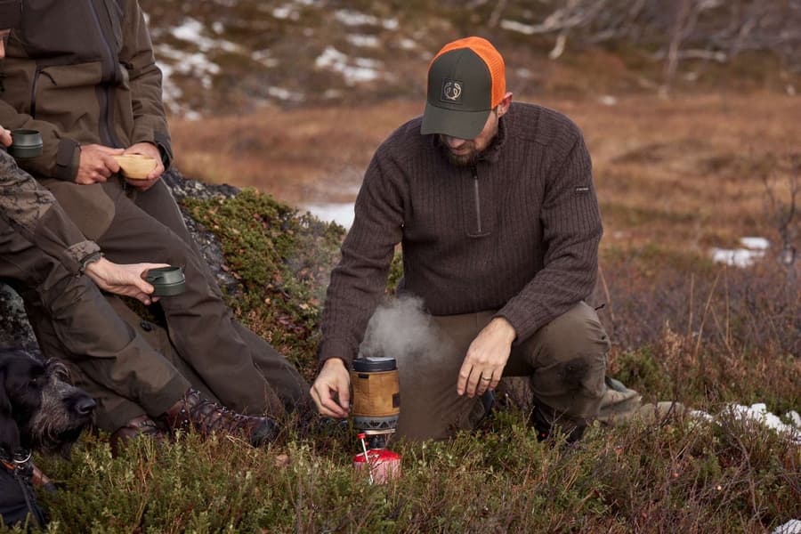 M's Antony Half Zip Wool Pullover Antler Brown, view: 3