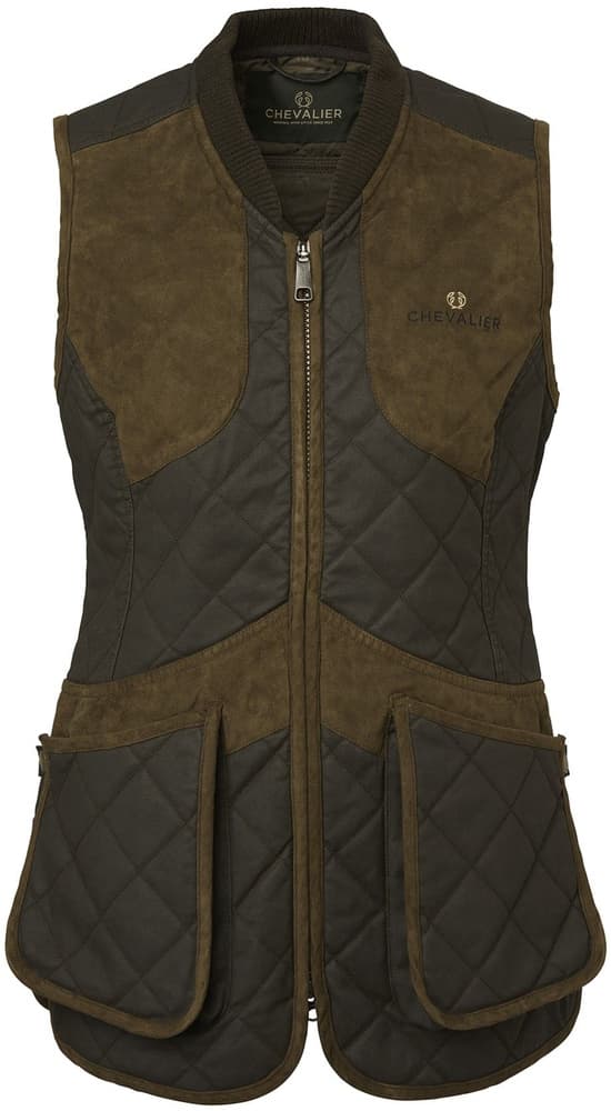 Vintage Shooting Vest Women Leather Brown, view: 0