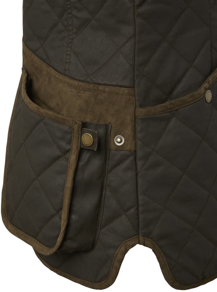 Vintage Shooting Vest Women Leather Brown, view: 2