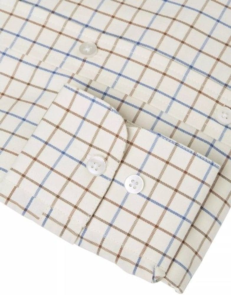 Tealing Shirt Shooting Fit Men Spring Blue Checked, view: 3