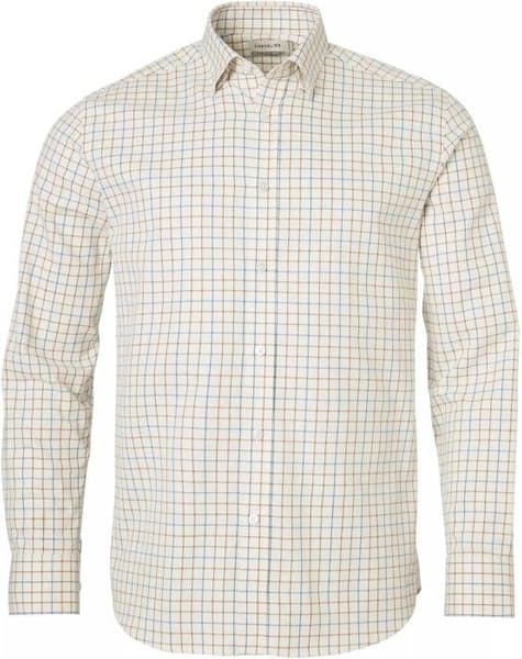 Tealing Shirt Shooting Fit Men Spring Blue Checked, view: 0